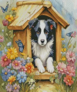 Cool Dog House Diamond Painting