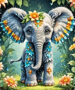 Cool Elephant Fairy Art Diamond Painting