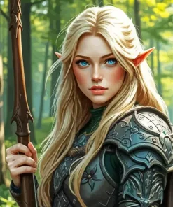 Cool Elven Girl Diamond Painting