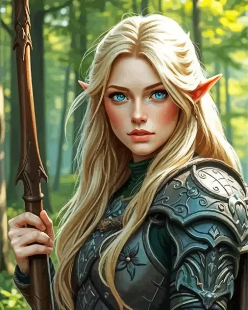 Cool Elven Girl Diamond Painting