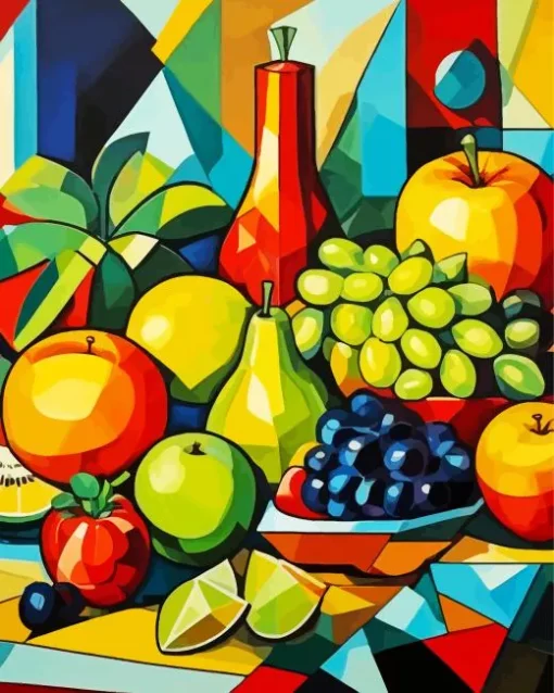 Cubism Still Life Fruits Diamond Painting