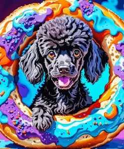 Cute Black Poodle Diamond Painting