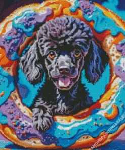 Cute Black Poodle Diamond Painting