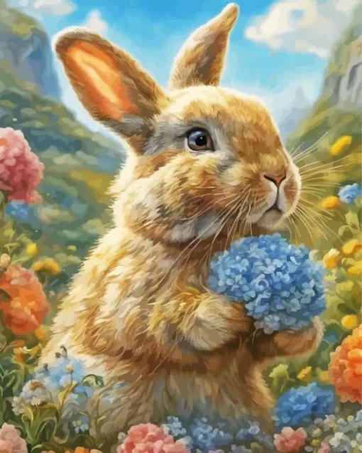 Cute Bunny Art Diamond Painting