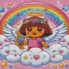Cute Dora With Wings Diamond Painting