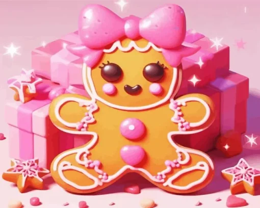 Cute Gingerbread Art Diamond Painting