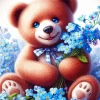 Cute Teddy Bear Diamond Painting
