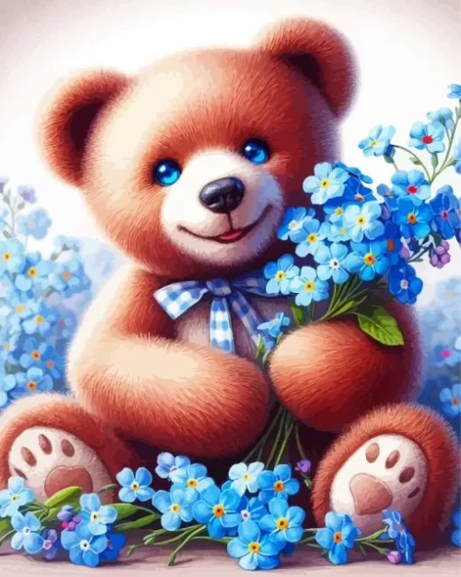 Cute Teddy Bear Diamond Painting