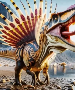 Dino With Sail Art Diamond Painting