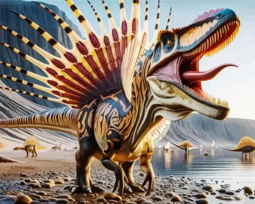 Dino With Sail Art Diamond Painting