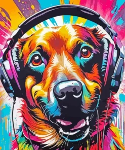 Dj Dog Diamond Painting