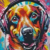 Dj Dog Diamond Painting