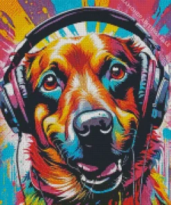 Dj Dog Diamond Painting