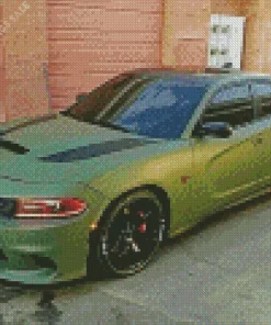 Dodge Charger Green Diamond Painting