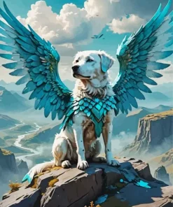 Dog Angel Art Diamond Painting