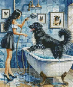 Dog Grooming Diamond Painting