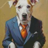 Dog In A Suit Art Diamond Painting