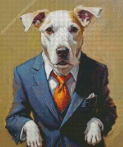 Dog In A Suit Art Diamond Painting
