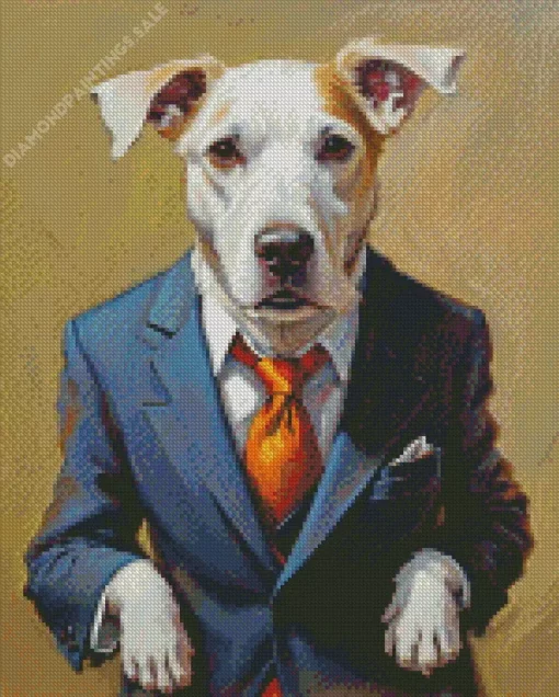 Dog In A Suit Art Diamond Painting