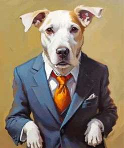 Dog In A Suit Art Diamond Painting