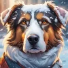 Dog In Snow Art Diamond Painting