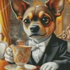 Dog In Tuxedo Art Diamond Painting