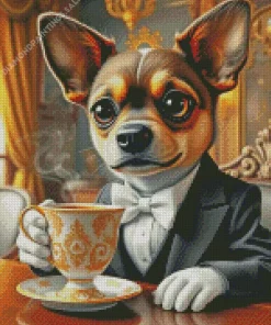 Dog In Tuxedo Art Diamond Painting