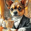 Dog In Tuxedo Art Diamond Painting