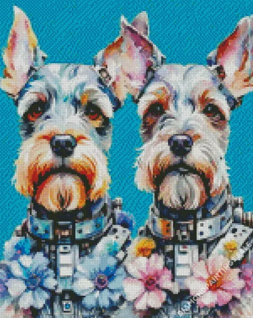 Dog Schnauzer Miniatures Diamond Painting