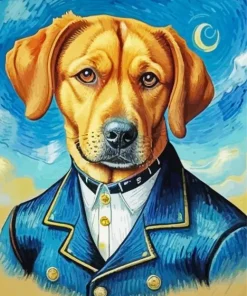 Dog Van Gogh Diamond Painting