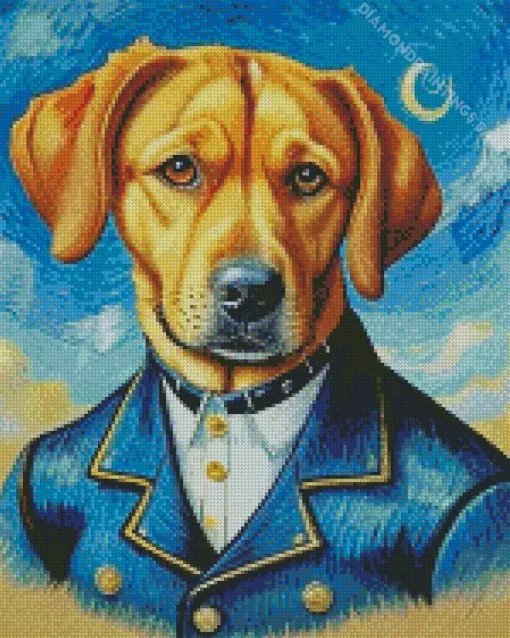 Dog Van Gogh Diamond Painting