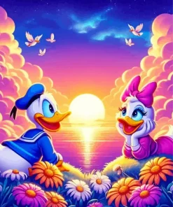 Donald And Daisy Duck In Love Diamond Painting