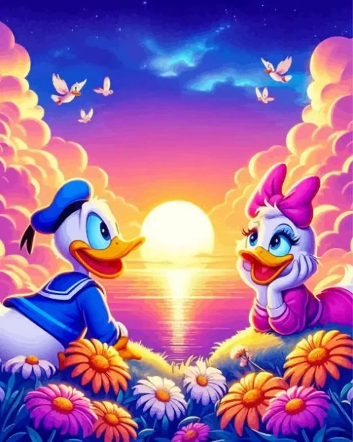 Donald And Daisy Duck In Love Diamond Painting