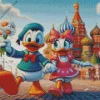 Donald Duck With Daisy In Russia Diamond Painting