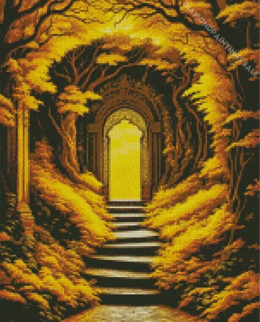 Door In A Forest Diamond Painting