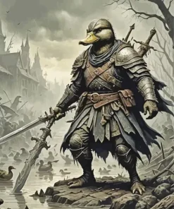 Duck Warrior Art Diamond Painting
