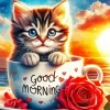 Early Morning Sunrise Good Morning Coffee Diamond Painting