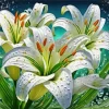 Easter Lily Flowers Diamond Painting