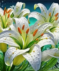 Easter Lily Flowers Diamond Painting