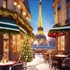 Eiffel Tower Christmas Diamond Painting