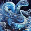 Electric Blue Snake Diamond Painting
