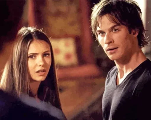 Elena And Damon Art Diamond Painting