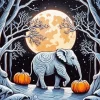 Elephant And Moon Diamond Painting