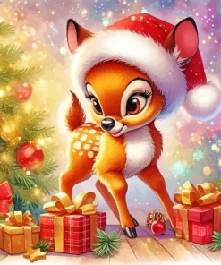 Elk Christmas And Gifts Diamond Painting