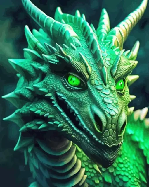 Emerald Dragon Art Diamond Painting