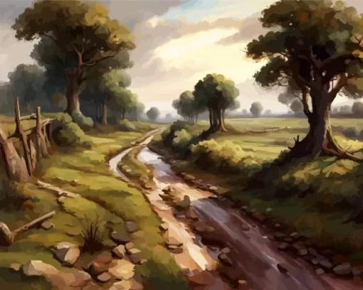 Empty Long Road Diamond Painting