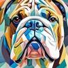 English Bulldog Pop Art Diamond Painting