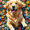 English Golden Retriever Diamond Painting