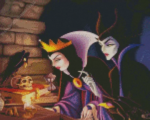 Evil Queen And Maleficent Art Diamond Painting