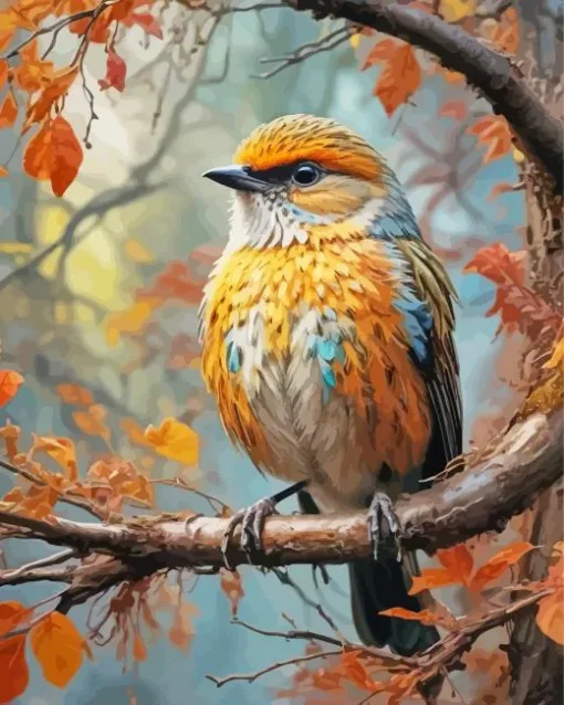 Fall Bird Diamond Painting